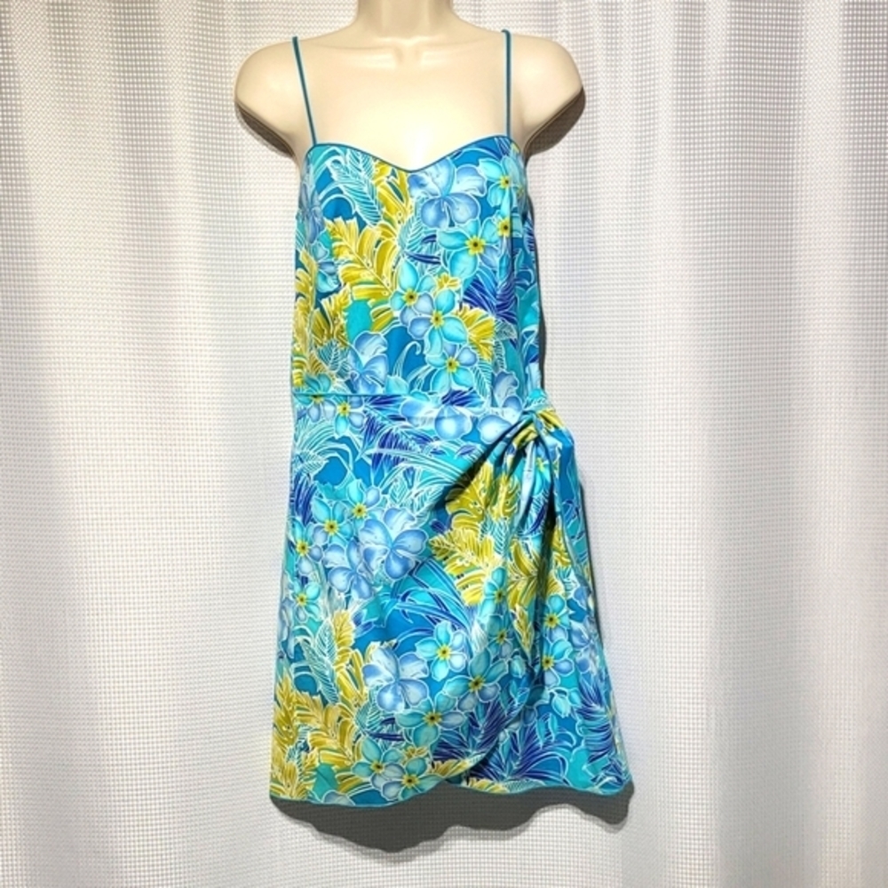 Y2K Hawaiian Tropical Sarong Cotton & Spandex Sundress Women's (L)